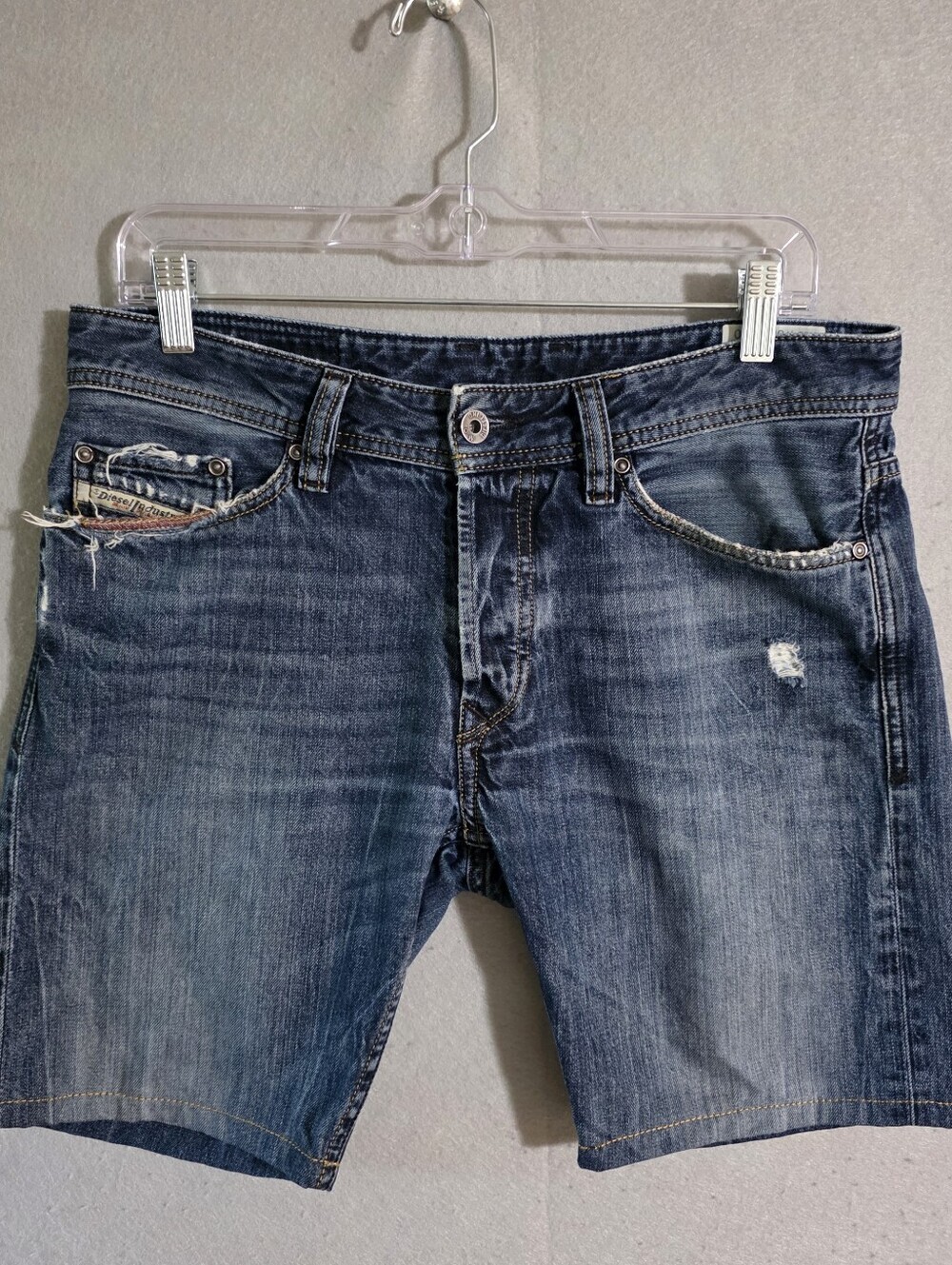 Diesel Mens Viker Denim Shorts Button Fly 0RM80 Size 30x8*